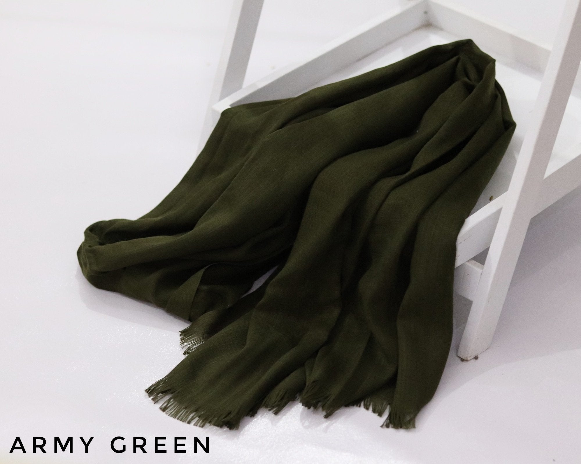 Premium Turkish Viscose Army green Modesatire