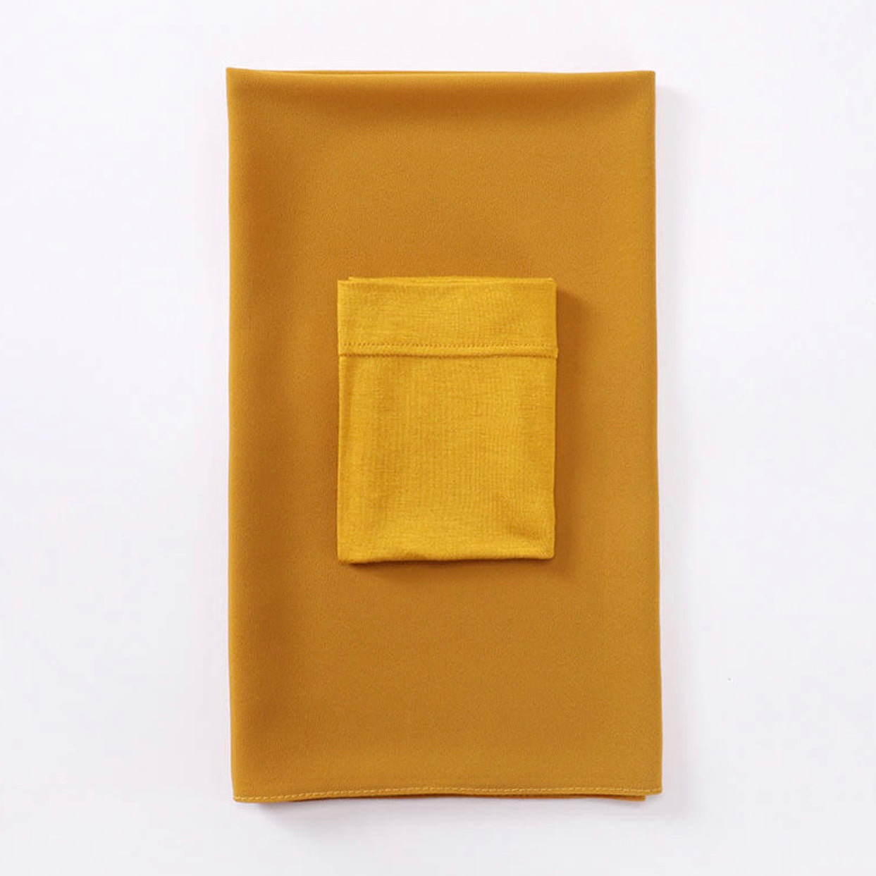 Georgette Hijab + Cap Matching Set - Mustard