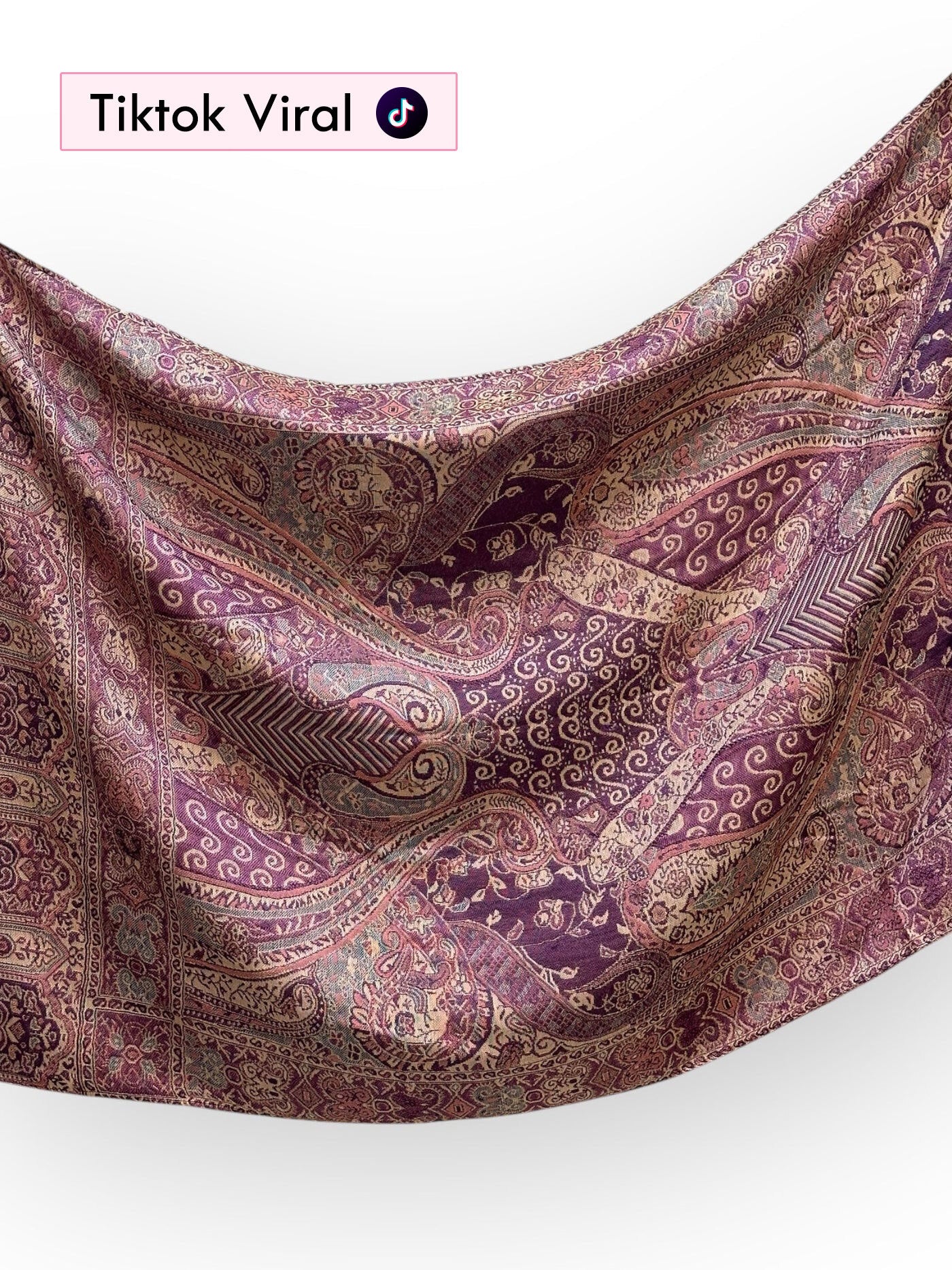 Vintage Pashmina - Pink & Purple Hues