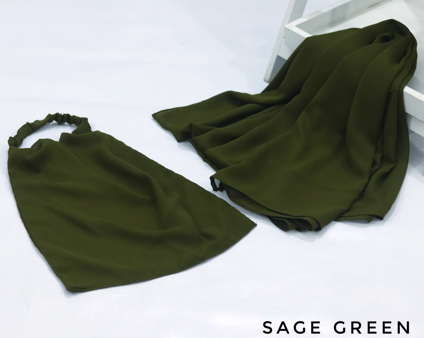 Niqab + Hijab Set - Sage Green