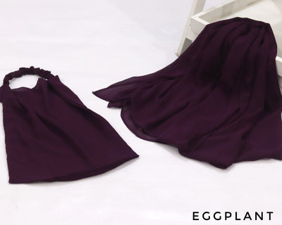 Niqab + Hijab Set - Eggplant