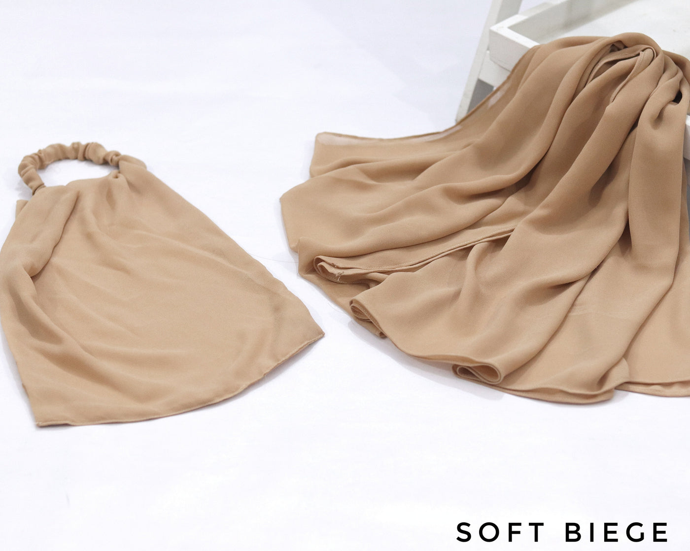 Niqab + Hijab Set - Soft Beige