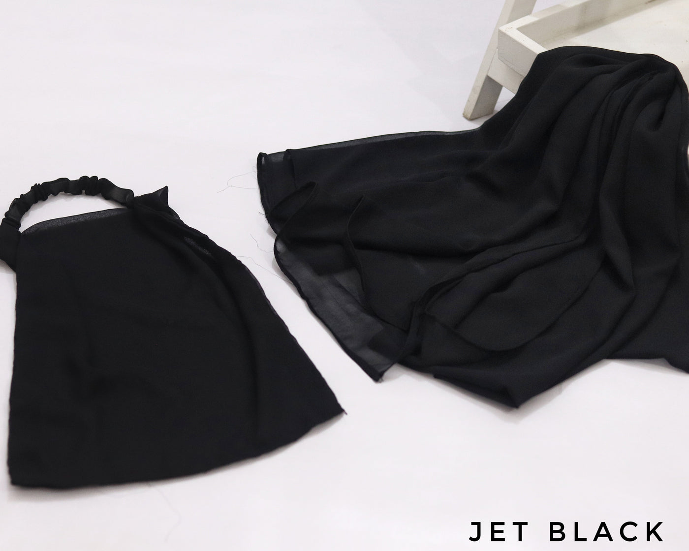 Niqab + Hijab Set - Jet Black