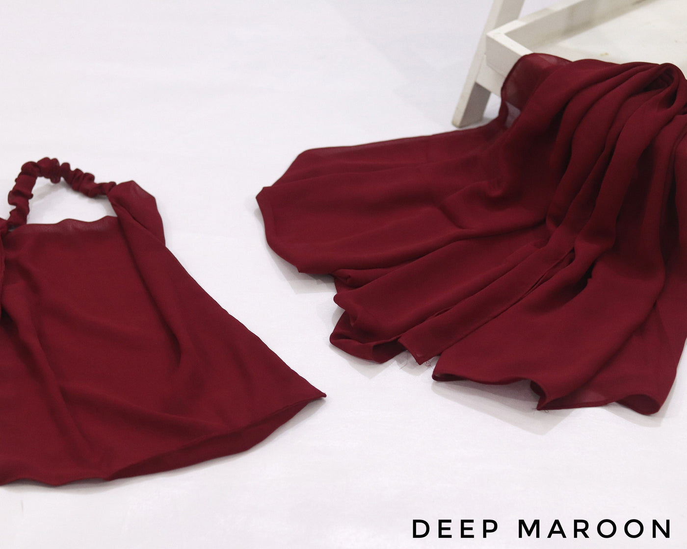 Niqab + Hijab Set - Deep Maroon