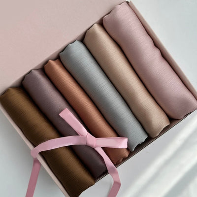 Custom Metallic Chiffon Hijab Box Of 5