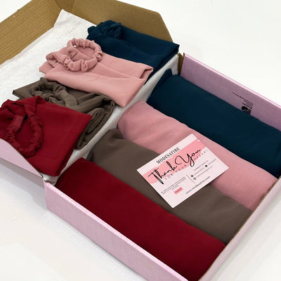 Custom Georgette Hijab and Niqab Set Box Of 4
