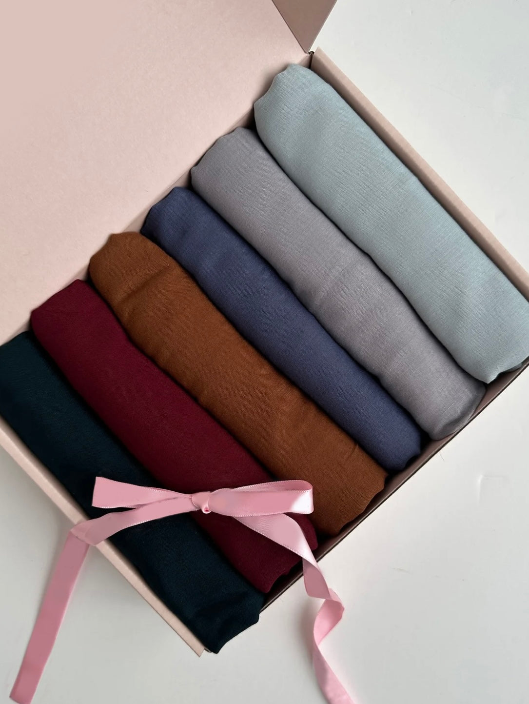 Lawn Viscose Hijab Box Of 6 - Bold Basics