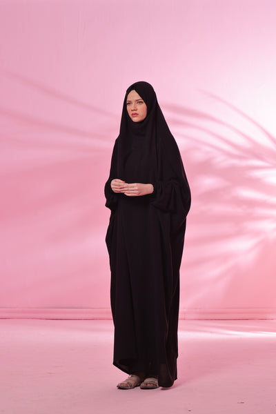 Namaz Ease Gown - Onyx Black