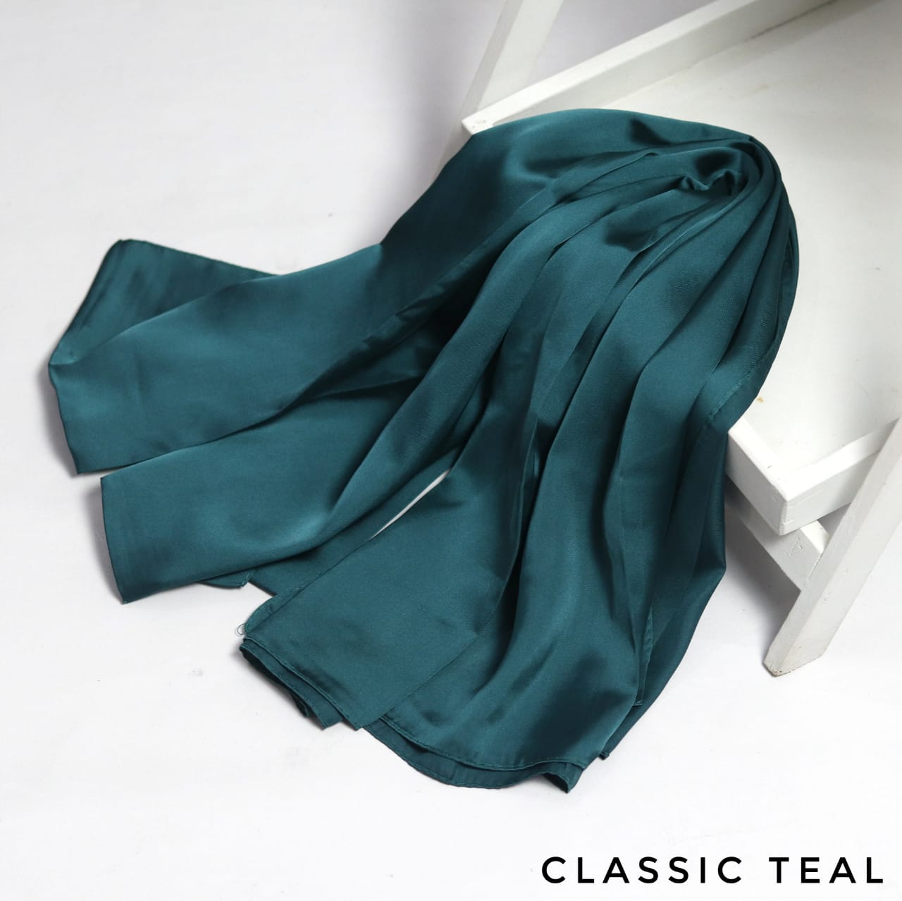 Plain Satin Silk - Classic Teal