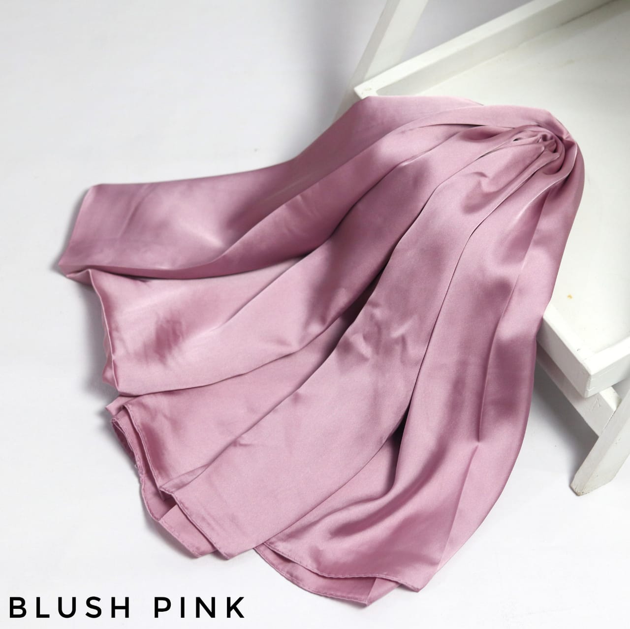 Plain Satin Silk - Blush Pink