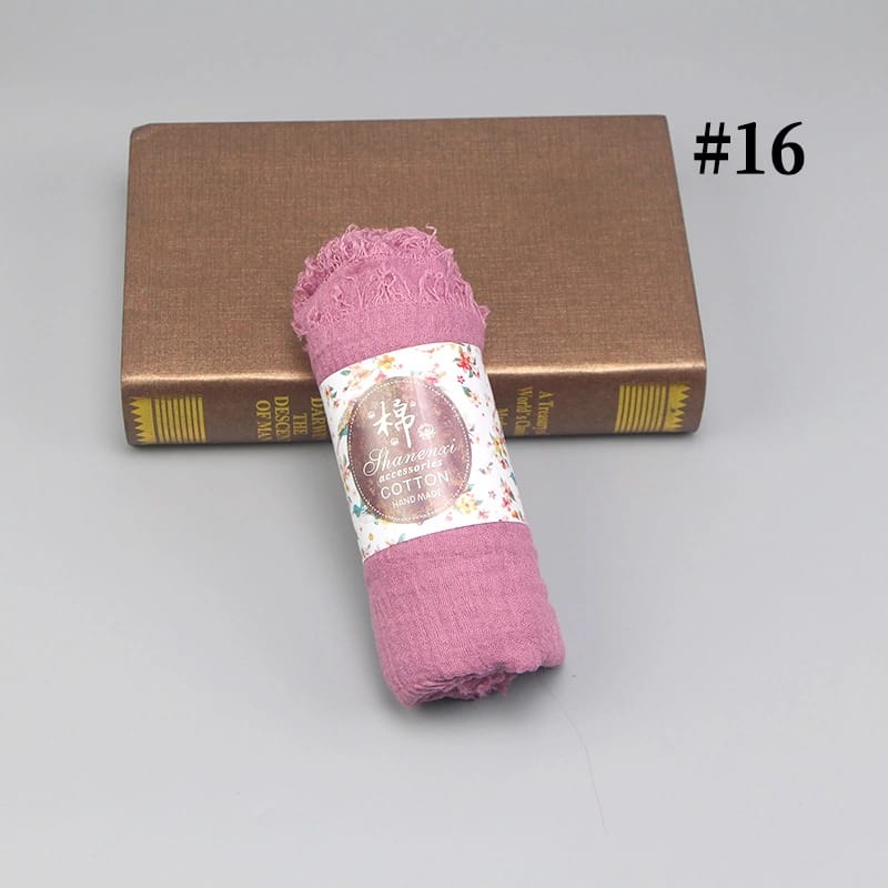 Crimp Viscose Hijab - Purplish Pink