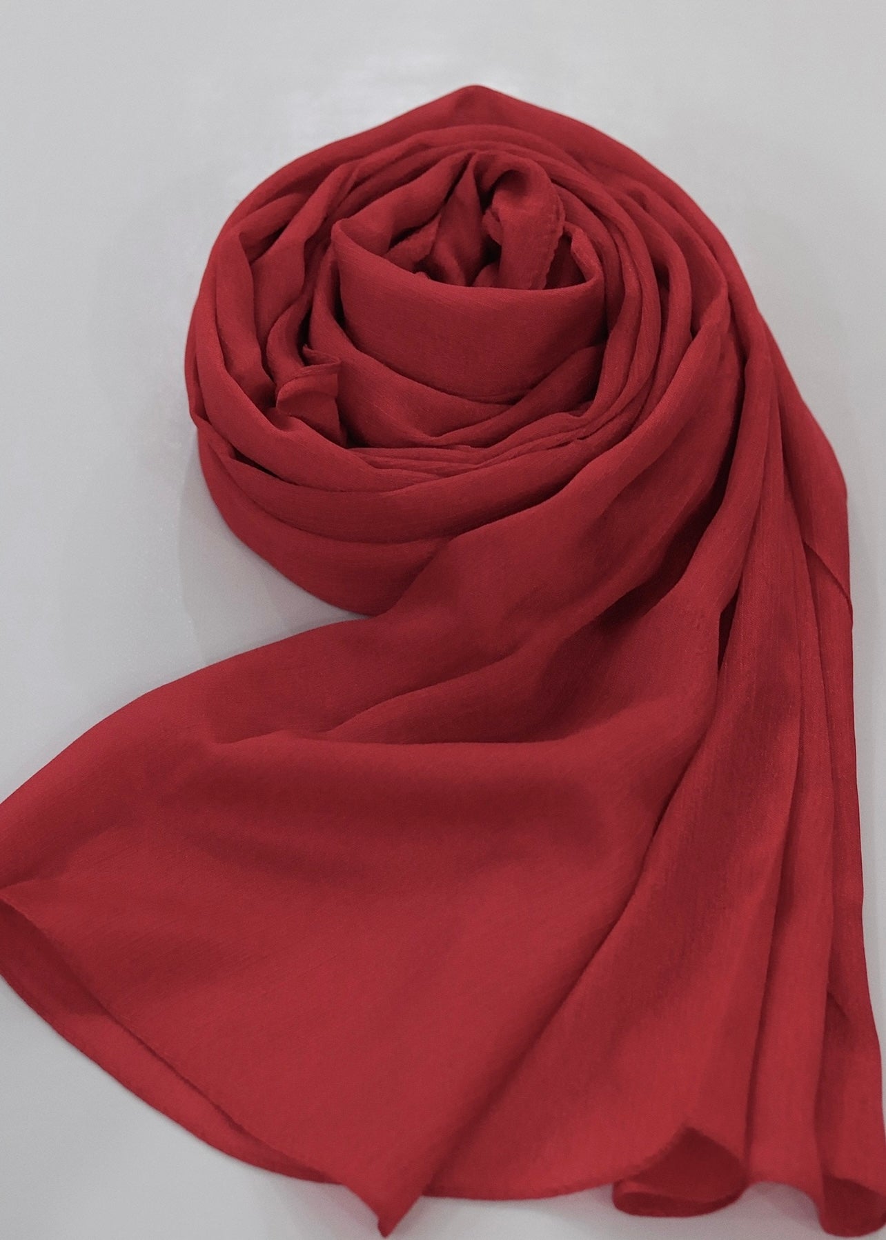 Metallic Chiffon Silk - Scarlet