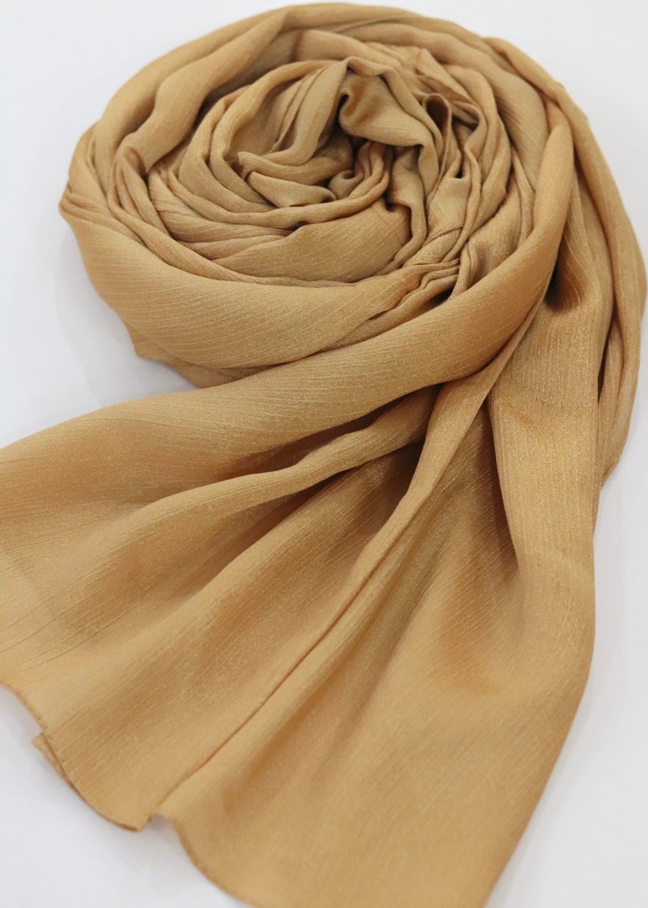 Metallic Chiffon Silk - Honey Gold