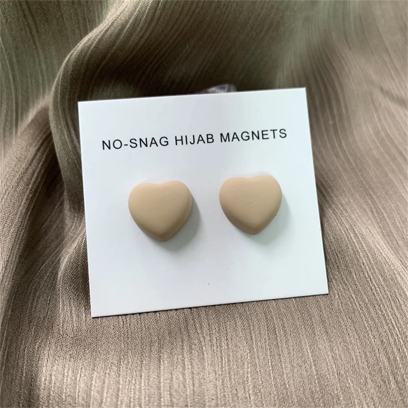 Round Neutral Hijab Magnets - Set Of 2